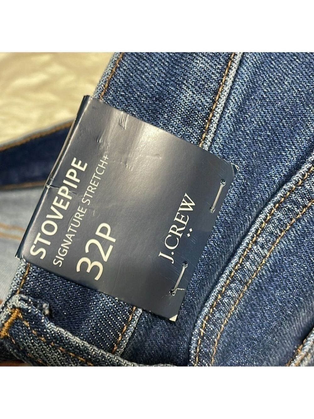 J.CREW STOVEPIPE SIGNATURE STRETCH PETITE JEANS SZ 32 - Picture 10 of 12